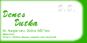 denes dutka business card